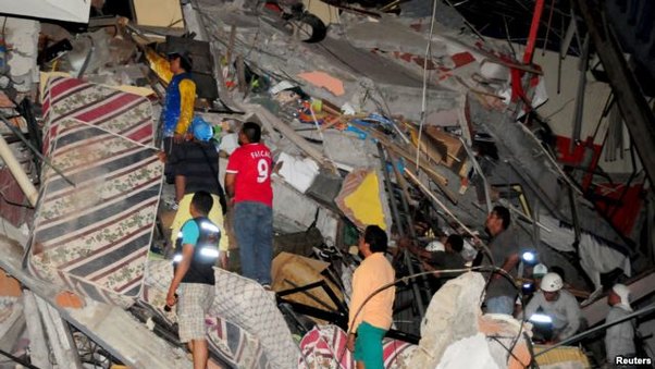 Ekvadorda zəlzələdə ölənlərin sayı