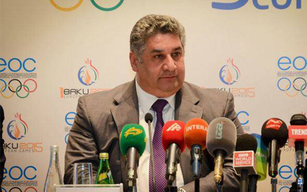 Azad Rəhimov olimpiya məşəlinin alovlandırılması mərasiminə