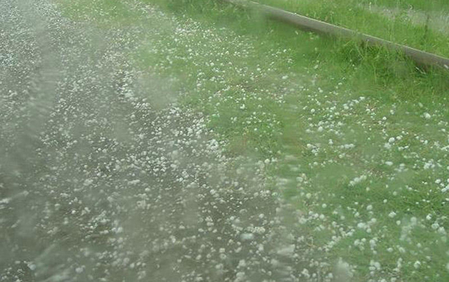 10 dəqiqə dolu yağdı