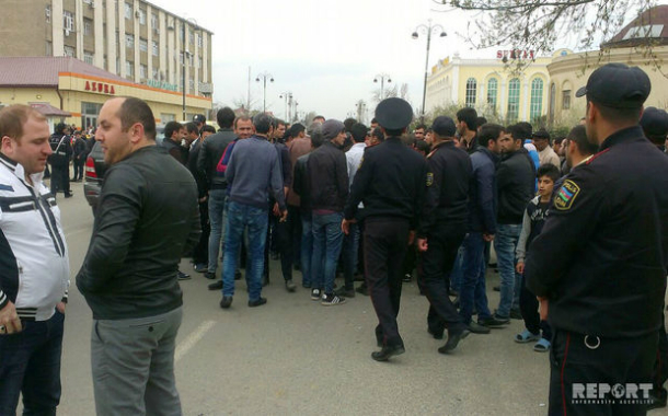 Lənkəranda etiraz aksiyası keçirilib