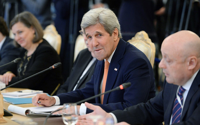 Kerri ilə Lavrov görüşü başladı