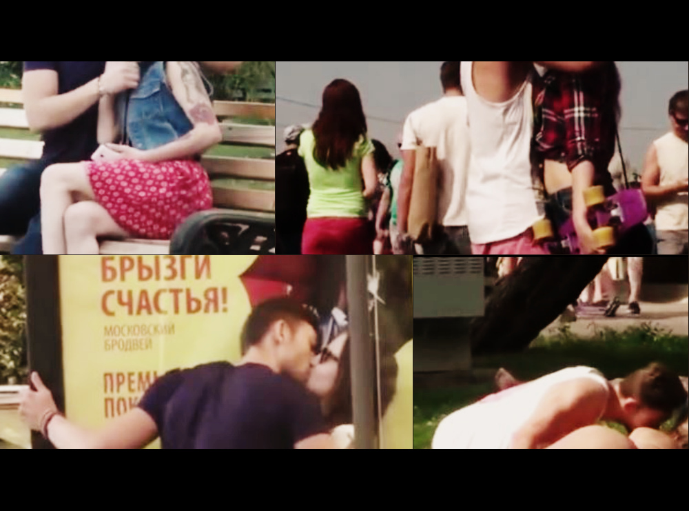 Gənc oğlan küçədə tanımadığı qızları öpdü …