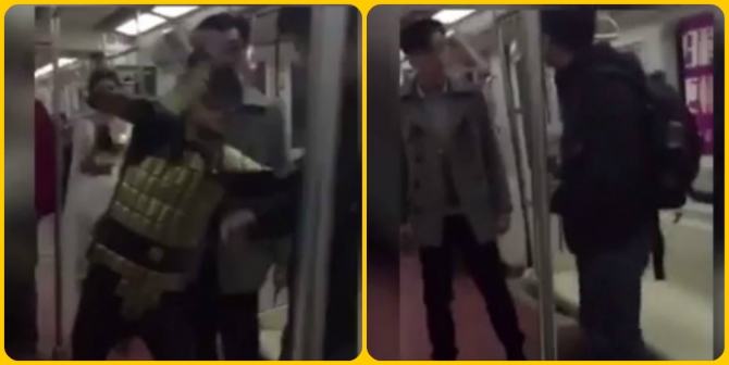 Metroda sərnişinləri qəzəbləndirən gənci çəkiclə döydülər