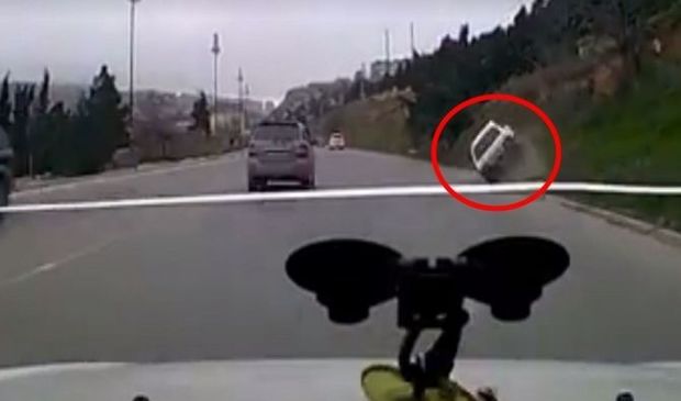 Bakıda sürücü son anda ölümdən döndü