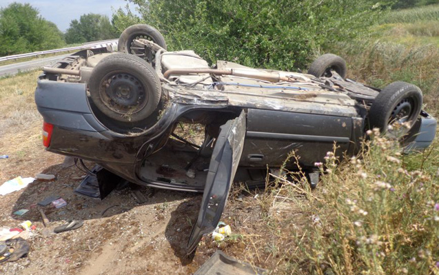 Sumqayıtda maşın aşdı