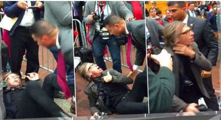 Prezidentliyə namizədin cangüdənləri jurnalisti döydülər