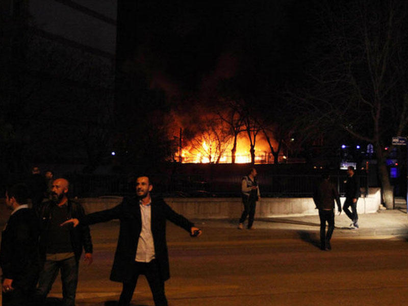 Ankarada güclü partlayış: