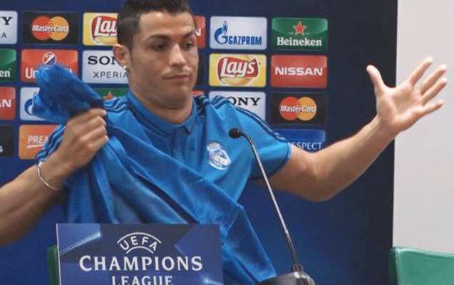 Ronaldo əsəbiləşib mətbuat konfransını tərk etdi