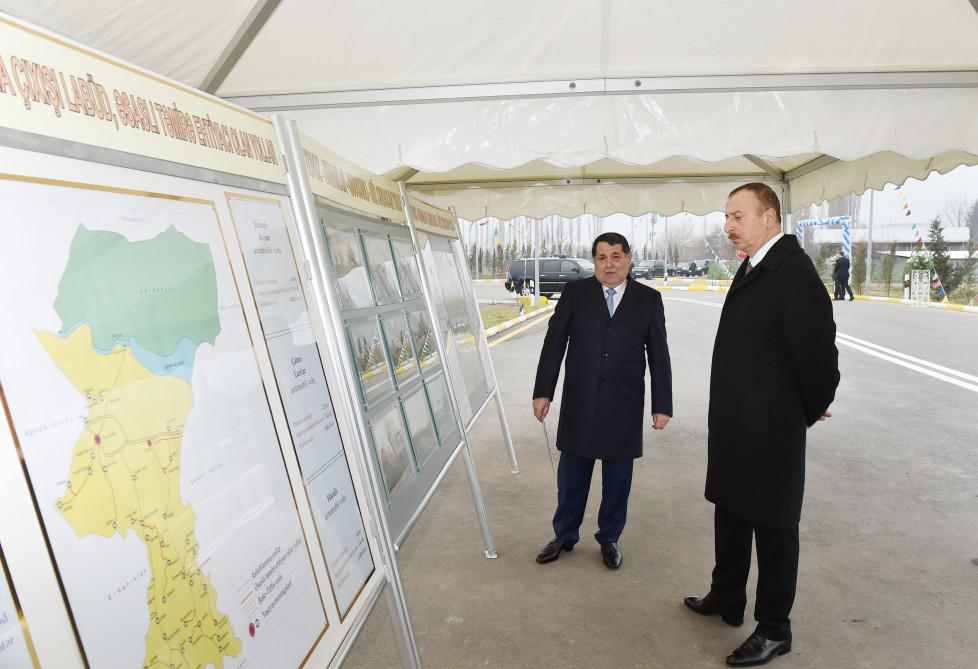 Prezident İlham Əliyev Tovuz rayonunda səfərdədir