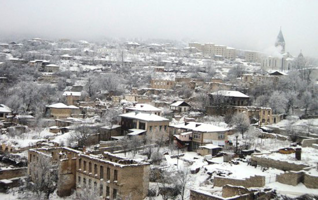 Ermənilər Şuşanın qış görüntüsünü yaydılar...