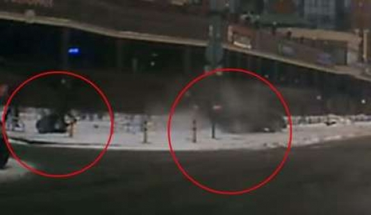 Avtomobilin üstünə gəldiyini görən ata uşağını atıb qaçdı