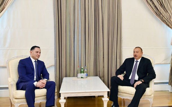 İlham Əliyev Gürcüstanın Dövlət Təhlükəsizliyi Xidmətinin rəisini qəbul edib