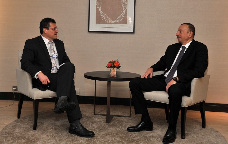 Prezident İlham Əliyev  Maroş Şevçoviç ilə görüşüb