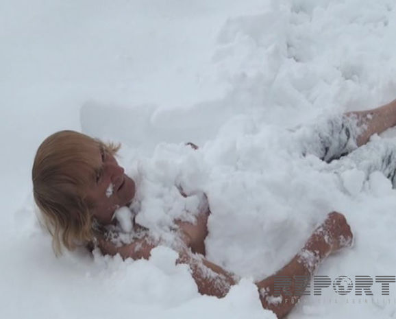 Zaqatala sakini -15° şaxtada çaya baş vurdu