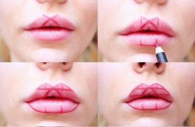 Həndəsi xətlərlə toppuş dodaqlara sahib olun