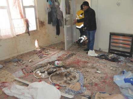 Evə mərmi düşdü