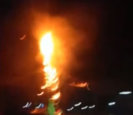 Azərbaycanda yolka belə yandı