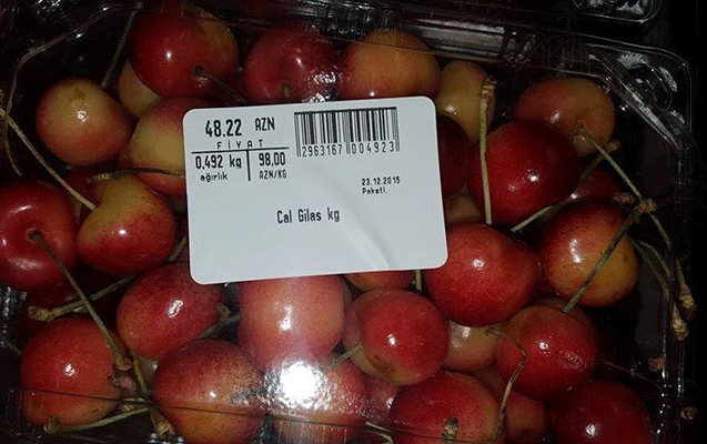 Bakıda gilasın bir kilosu 98 manatdır