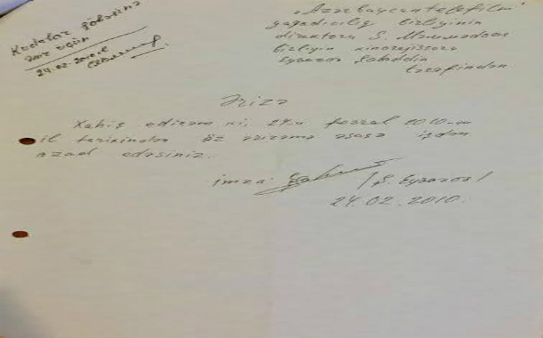 «Azərbaycantelefilm» Yaradıcılıq Birliyinin kollektivi öz keçmiş həmkarına etiraz edir