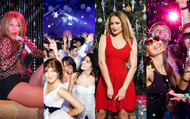 Restoranların od püskürən yeni il şousu