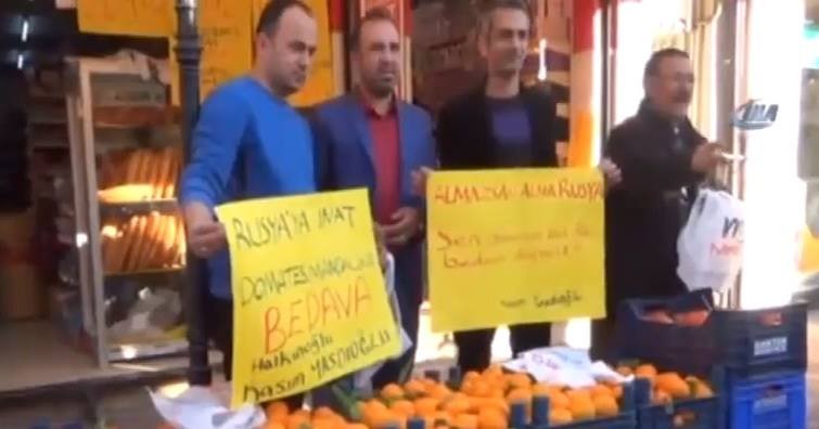 Türklərdən Rusiyaya qarşı orijinal aksiya