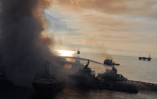 “Günəşli” yatağında yanğın söndürülür