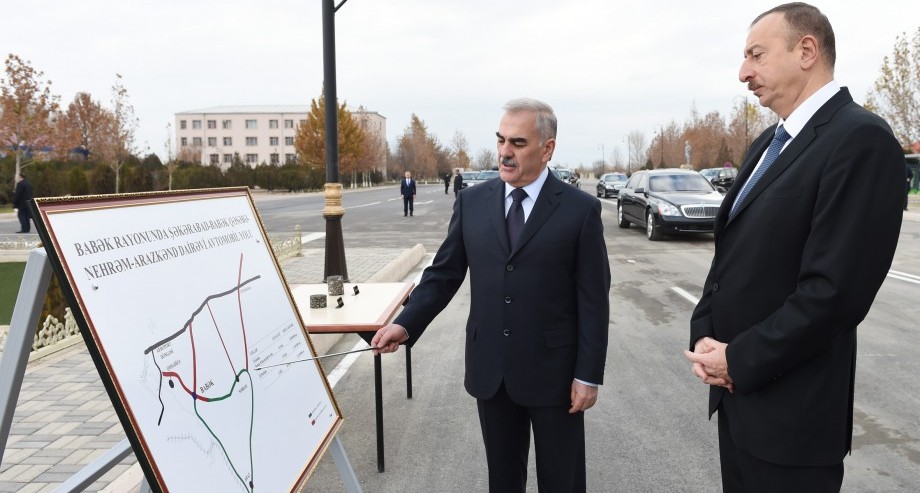 Prezident İlham Əliyev Naxçıvanda avtomobil yolunun açılışında iştirak edib