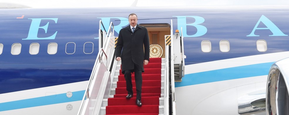 Prezident İlham Əliyev Naxçıvana səfərə gəlib