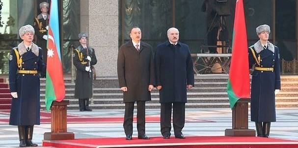 Belarusda Azərbaycan Prezidenti İlham Əliyevin rəsmi qarşılanma mərasimi keçirilib