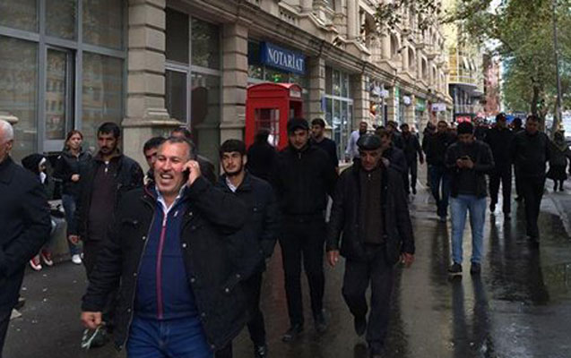 Bakıda fəhlə aksiyası