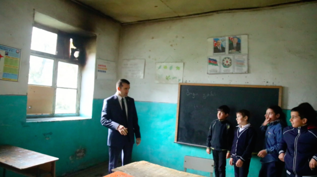 Qaxın Əlibəyli kənd orta məktəbinin şok görüntüləri yayıldı