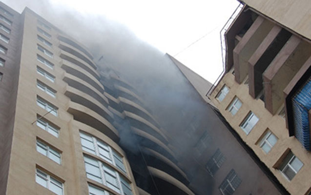 Məcburi köçkünlərin binasında yanğın