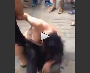 Uşaq oğurlayan qadını belə biabır etdilər