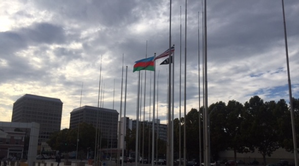 ABŞ-ın texnologiya mərkəzində Azərbaycan bayrağı