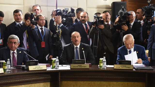 İlham Əliyev MDB Dövlət Başçıları Şurasının Qazaxıstanda keçirilən iclasında iştirak edir