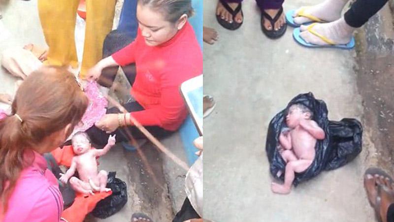 Şok kadrlar: körpəni paketə qoyub yola atdılar