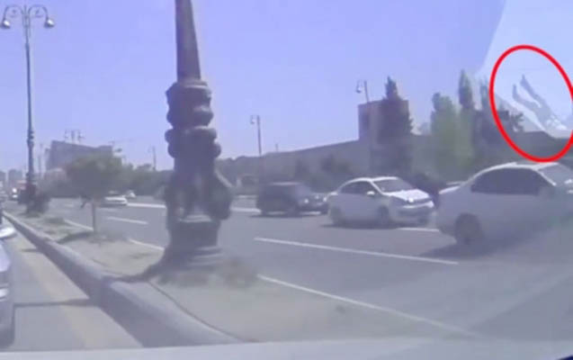 Bakıda maşın piyadanı göyə uçurdu