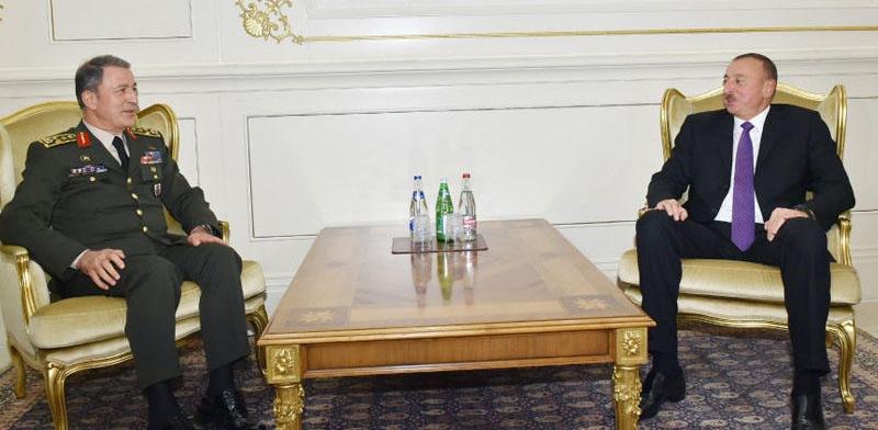 Prezident İlham Əliyev Türkiyə Silahlı Qüvvələrinin Baş Qərargah rəisini qəbul edib