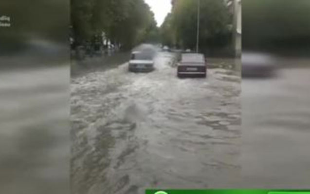 Yağış Mingəçevirdə “dəniz” yaratdı