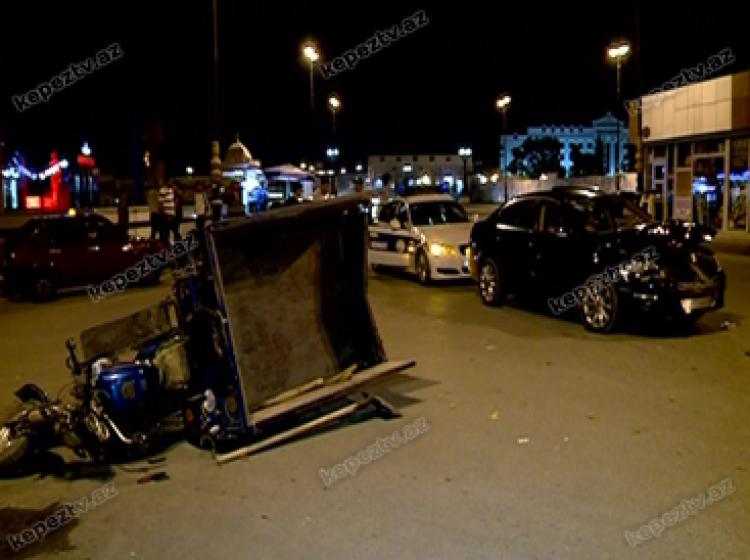 Gəncədə təmizlik idarəsinin işçiləri qəzaya uğrayıb