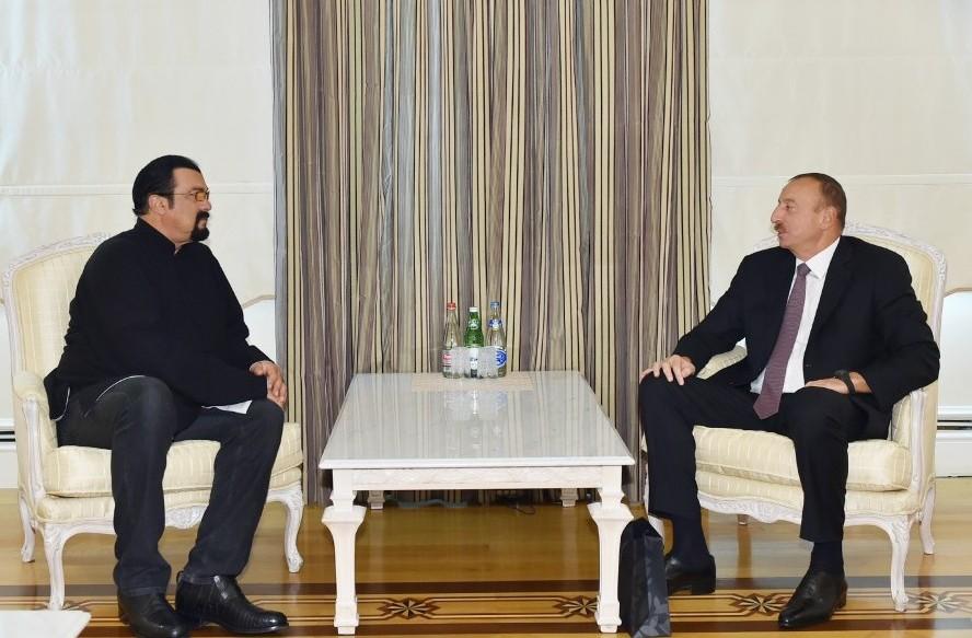 İlham Əliyev Hollivud ulduzu ilə görüşdü