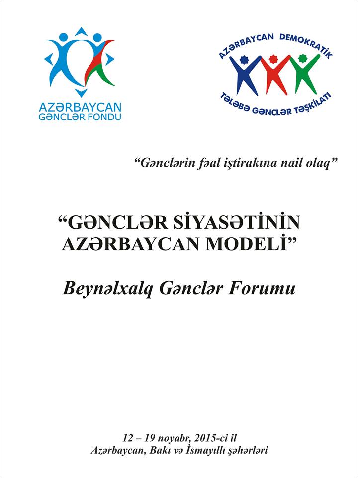 Azərbaycanın Gənclər Siyasəti Modeli əcnəbi gənc liderlər arasında təbliğ olunacaq