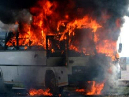 Bakıda sərnişin avtobusu