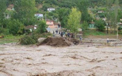 Qusarda güclü leysan nəticəsində -