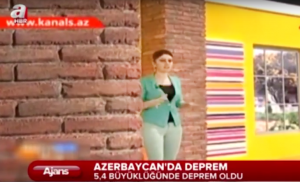 Azərbaycanda baş verən zəlzələ Türkiyə mediasında