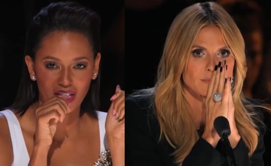 Qadın canlı yayımda 