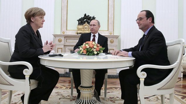 Merkel, Olland və Putin Ukraynanı müzakirə edəcəklər