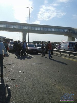 Aeroport yolunda ağır qəza- xeyli sayda yaralı var