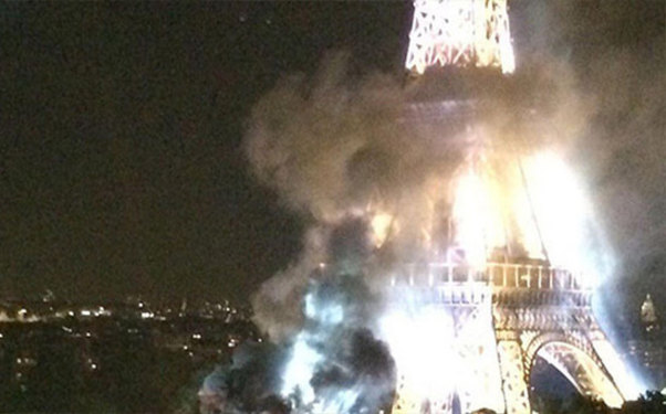 Fransada ikinci şok! Eyfel qülləsi yandı