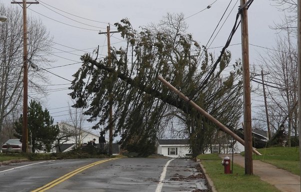 Şəmkirdə dolu 10 kəndi işıqsız qoydu